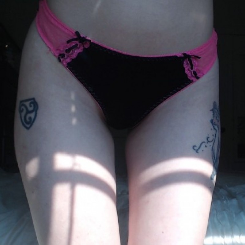 Hot Pink and Black Panties